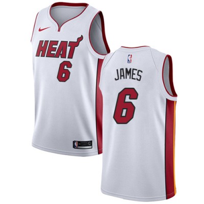 Nike Miami Heat #6 LeBron James White Youth NBA Swingman Association Edition Jersey